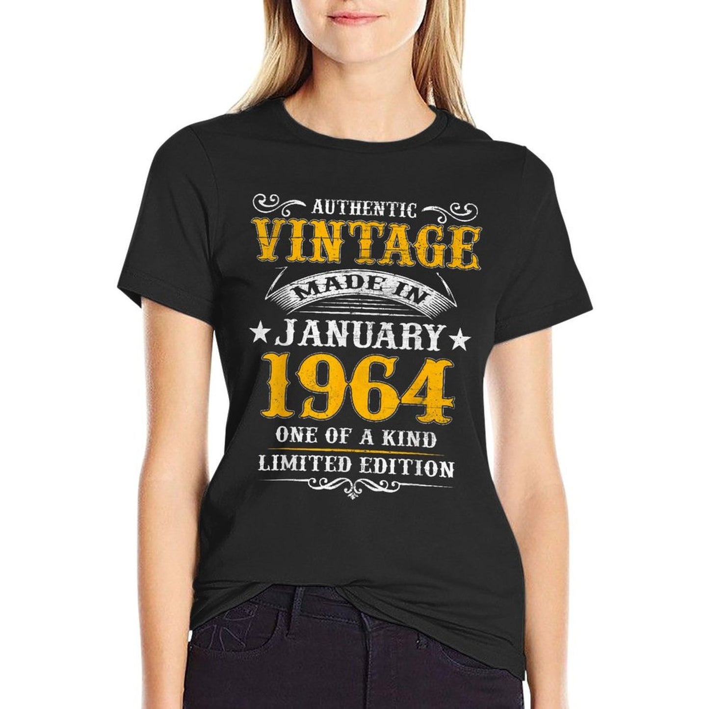 Vintage Made In January 1964 Vintage 60th Birthday  Eco-friendly Material T-Shirt