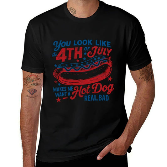 You Look Like The 4th Of July Hot Dog American Men Women Kid  Odor-resistant T-Shirt