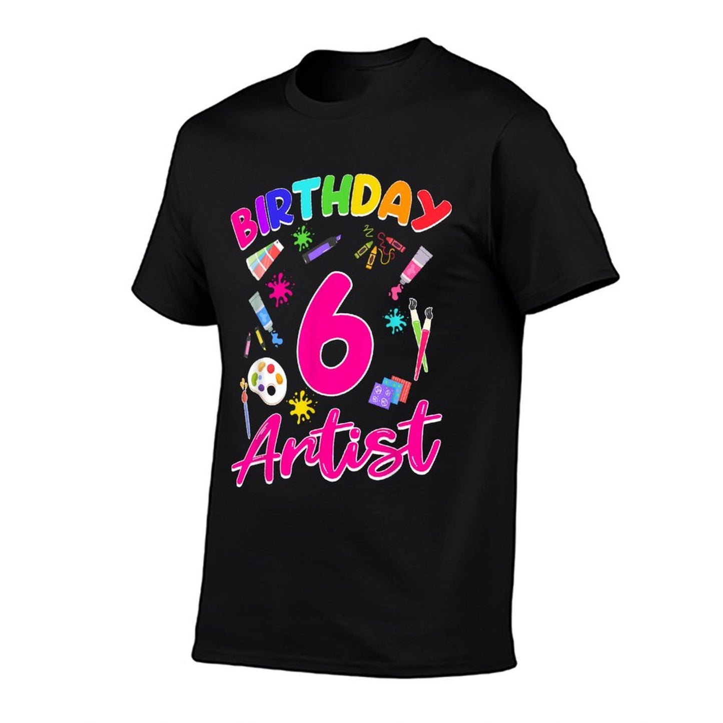 6 Year Old Birthday Art Painting Party 6th Kids Birthday  Moisture-wicking T-Shirt