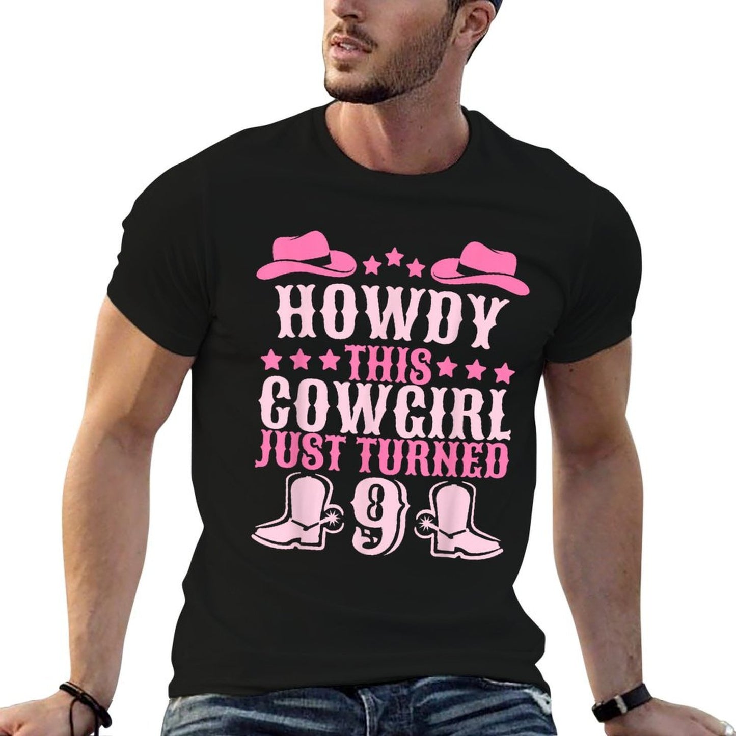 9yr Birthday Cowgirl Western 9 Year Old Girl 9th Birthday  Quick-drying T-Shirt