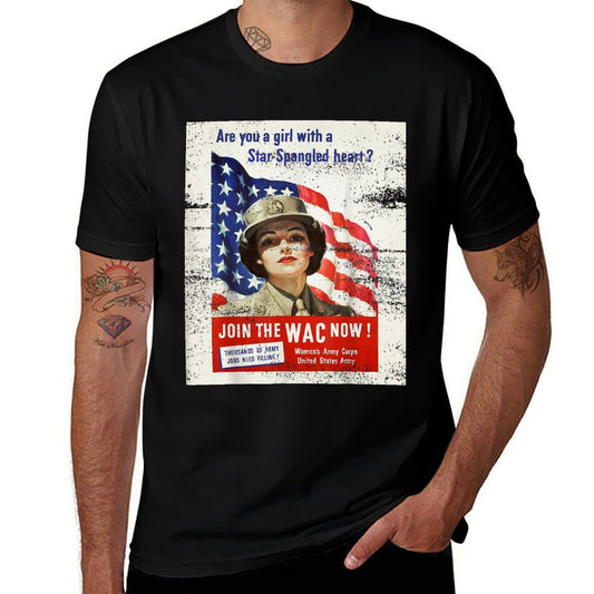 WAC Women's Army Corps Military T Vintage Recruiting  Stretchy T-Shirt