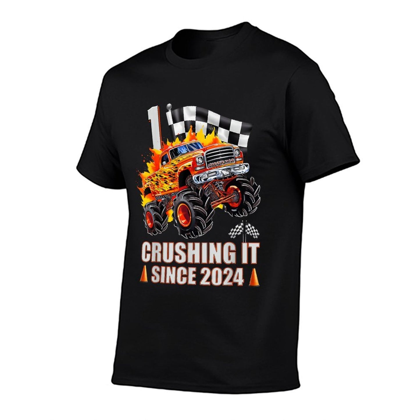 1 Crushing It Since 2024 1st Birthday Monster Truck Kids  Moisture-wicking T-Shirt