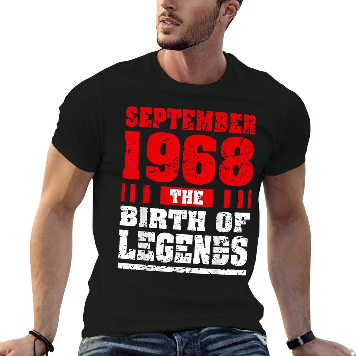 50th Birthday Gift Birth Of Legends 1968 Clothes Men  Easy-care T-Shirt
