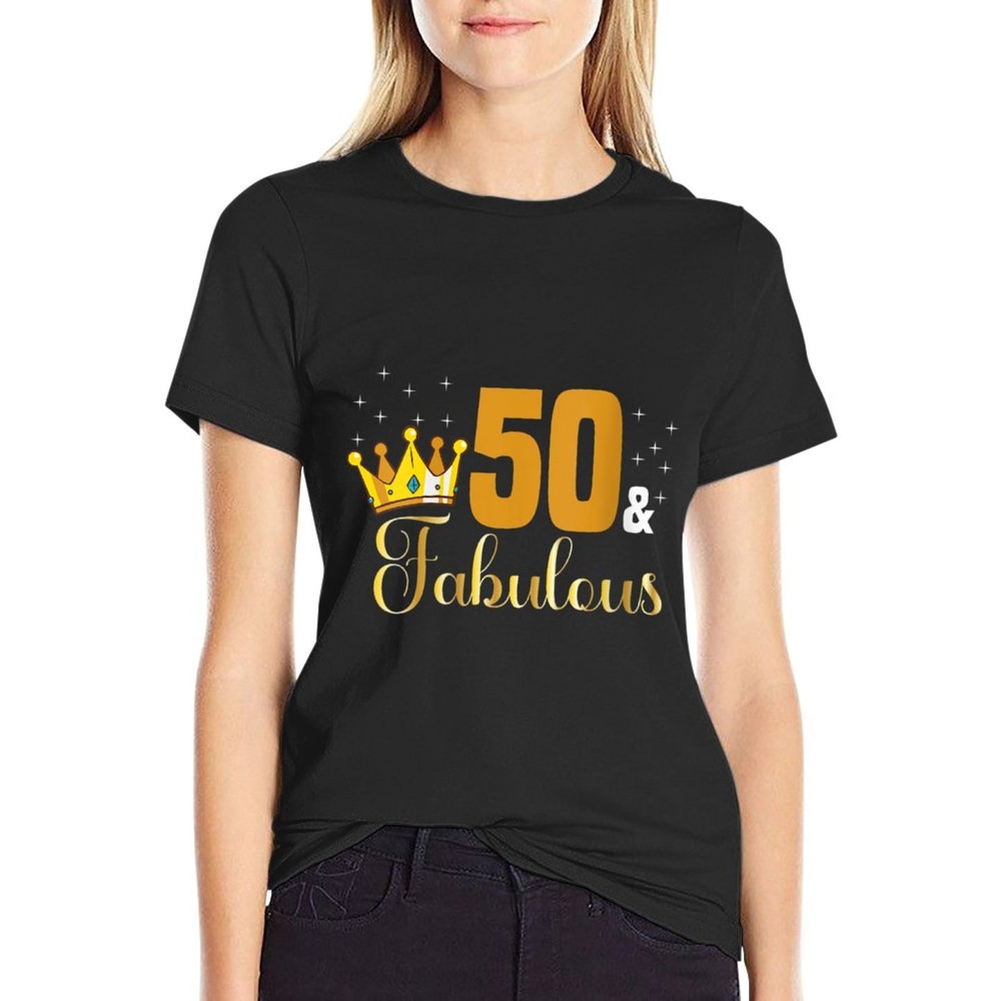 Womens 50 & Fabulous - 1972 50th Birthday 50 Years Old  Cotton T-Shirt