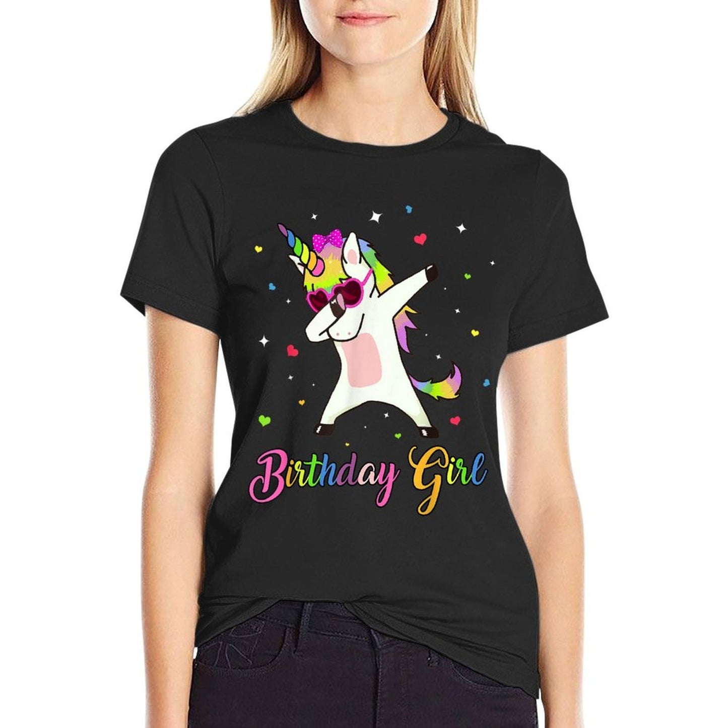 Unicorn Birthday Girl Dabbing Unicorn Birthday Princess Dab  Stretchy T-Shirt