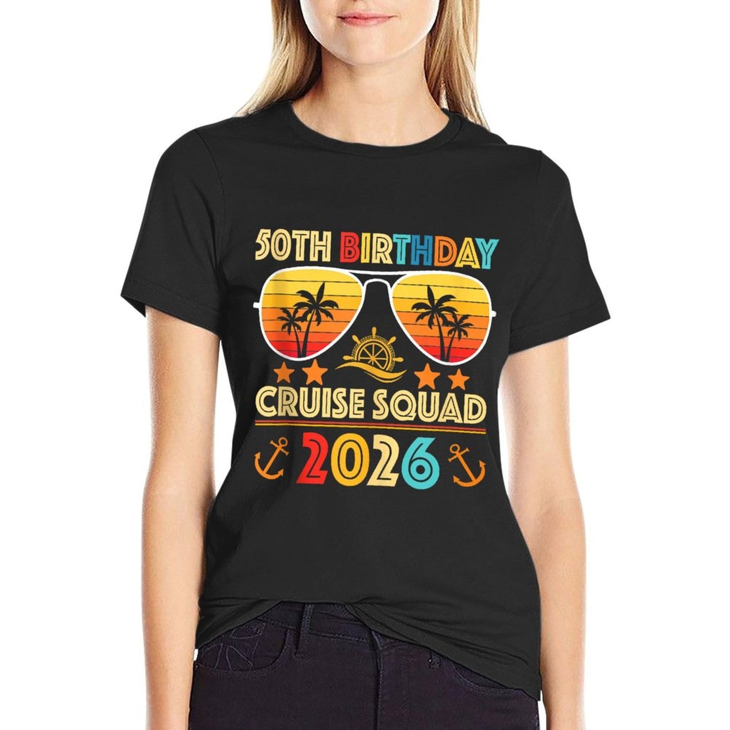 50th Birthday Cruise Squad 2026 Matching Family Vacation  Odor-resistant T-Shirt