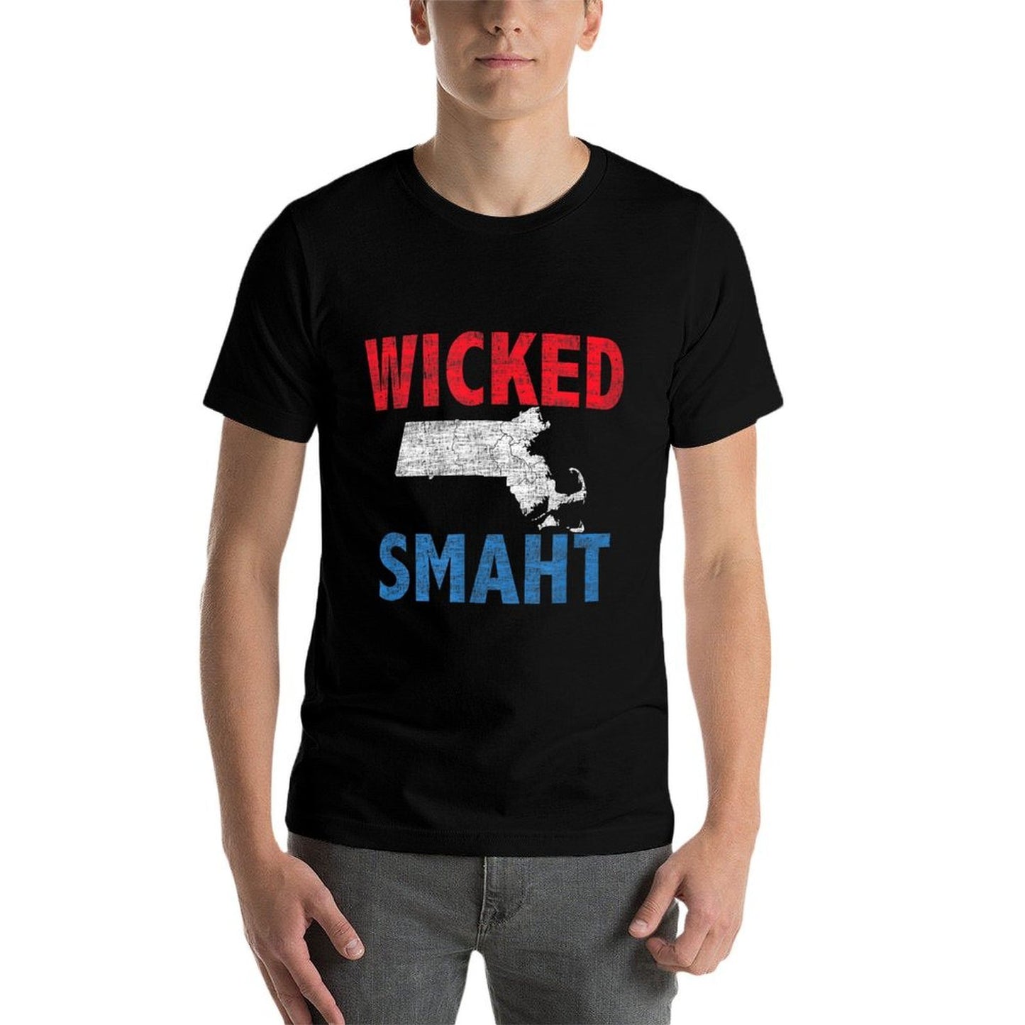 Wicked Smaht T-shirt Funny Boston  Tagless Design T-Shirt