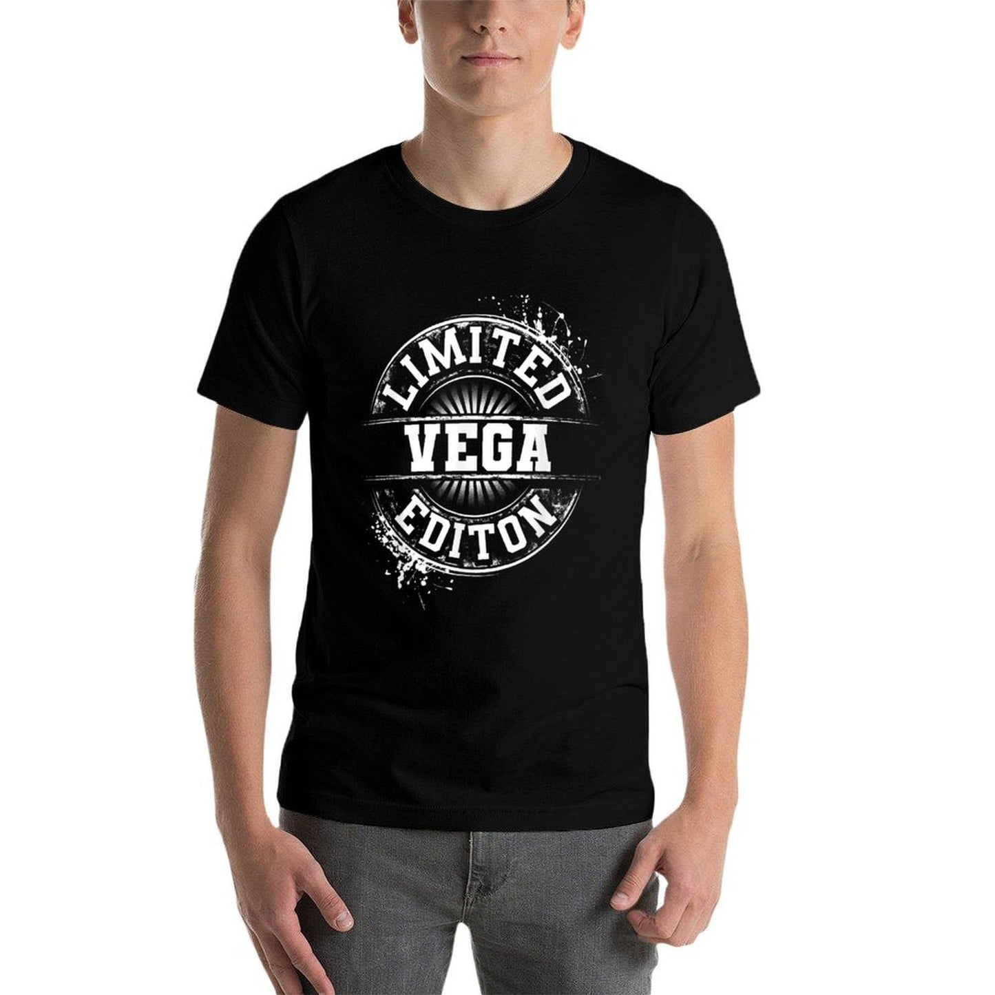 VEGA Funny Surname Family Tree Birthday Reunion Gift Idea  Heathered Texture T-Shirt