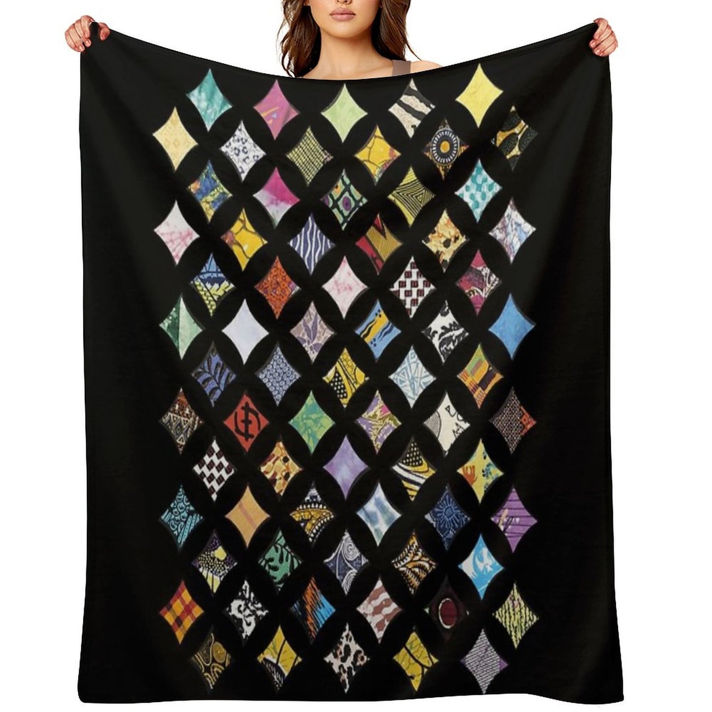 Vintage Patchwork - Old Style Wrinkle-free Throw Blanket
