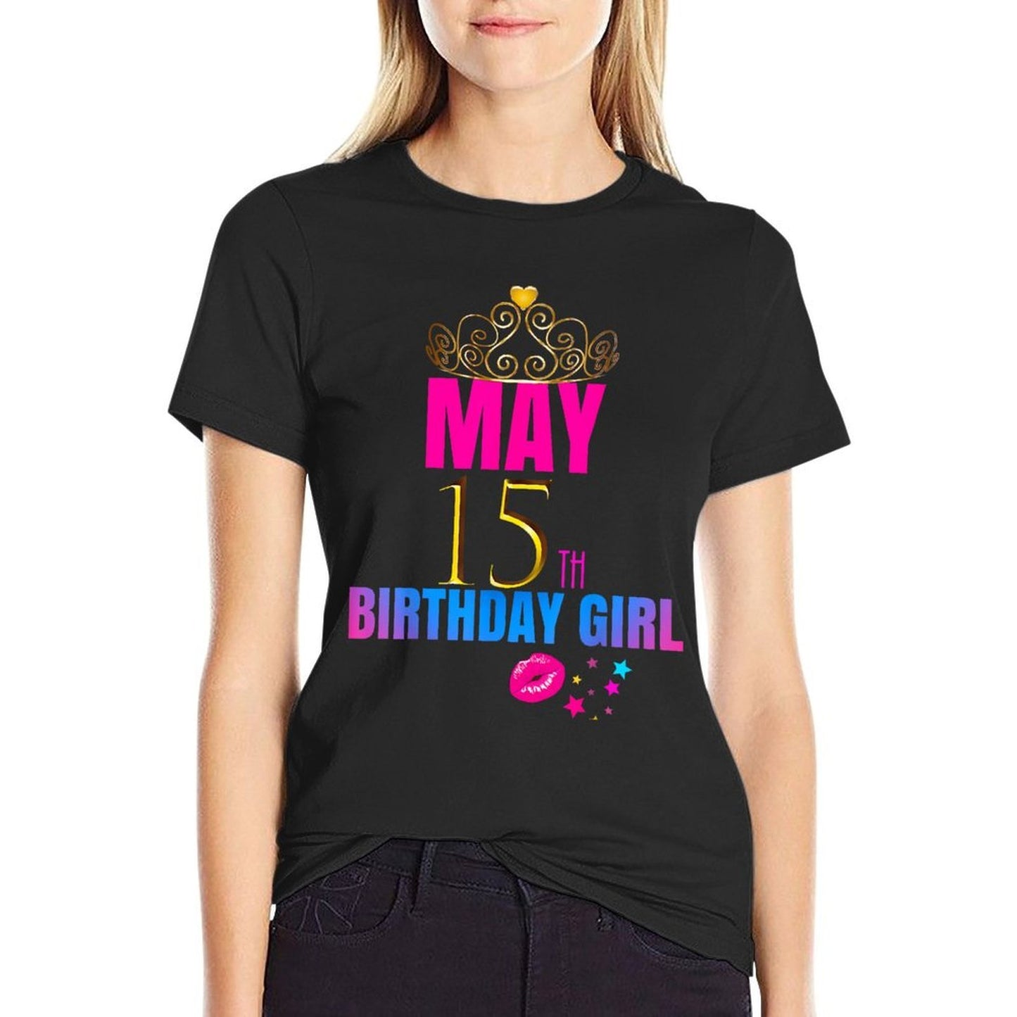 Women Girly CUTE May 15th Birthday Girl Party Outfit  Relaxed-fit T-Shirt