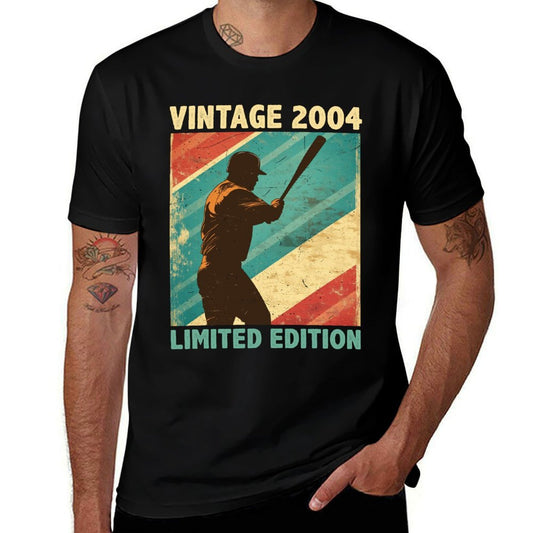 21 Years Old Gift Vintage 2004 Baseball Lover 21st Birthday  Odor-resistant T-Shirt