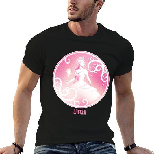 Wicked Glinda Tonal Long Sleeve  Ribbed Collar T-Shirt