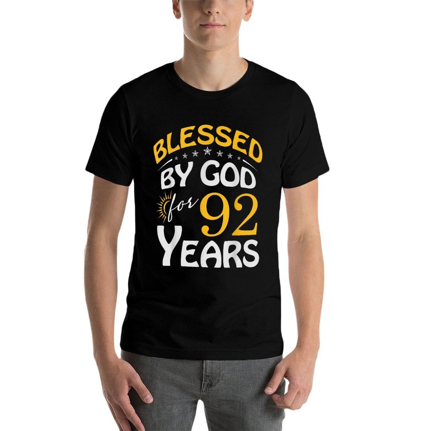 Vintage Blessed by God For 92 Years Old Happy 92nd Birthday  Classic T-Shirt