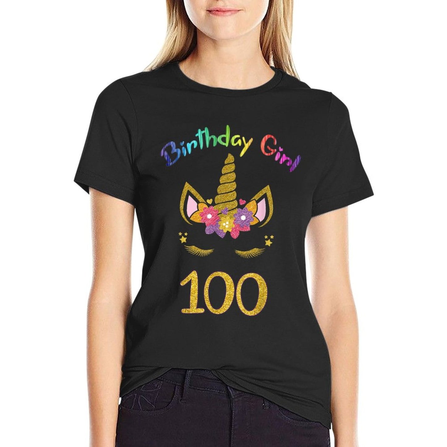 100th Birthday, 100 Year Old Unicorn Birthday Girl  Odor-resistant T-Shirt