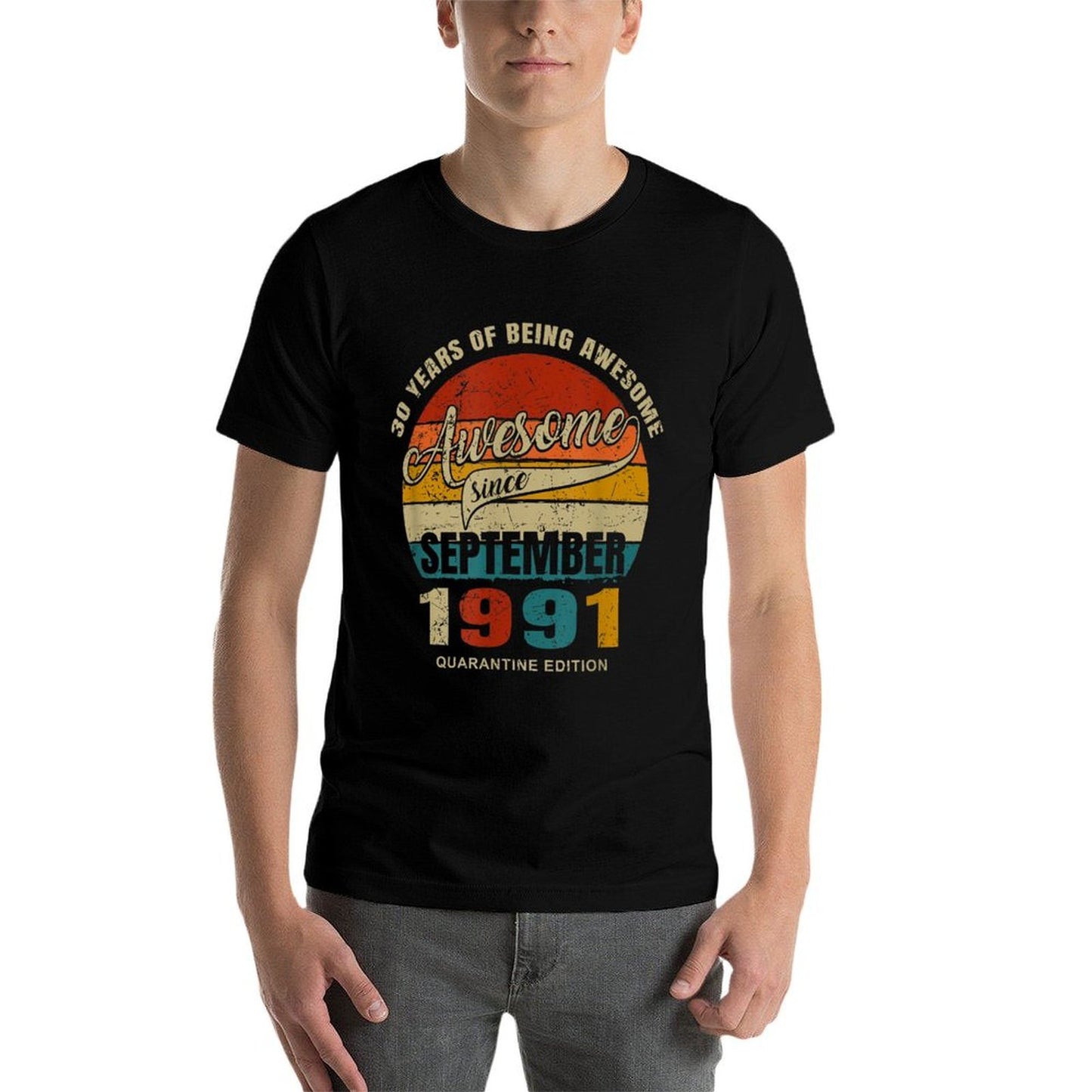 30 Years Of Being Awesome Since September 1991 30th Birthday  Affordable Price T-Shirt