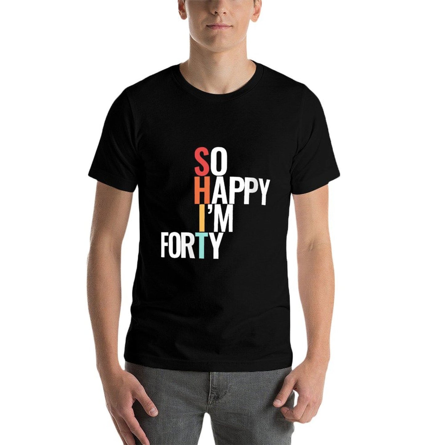 Womens So Happy I&#39;m 40 40th Birthday Gift  Quick-drying T-Shirt