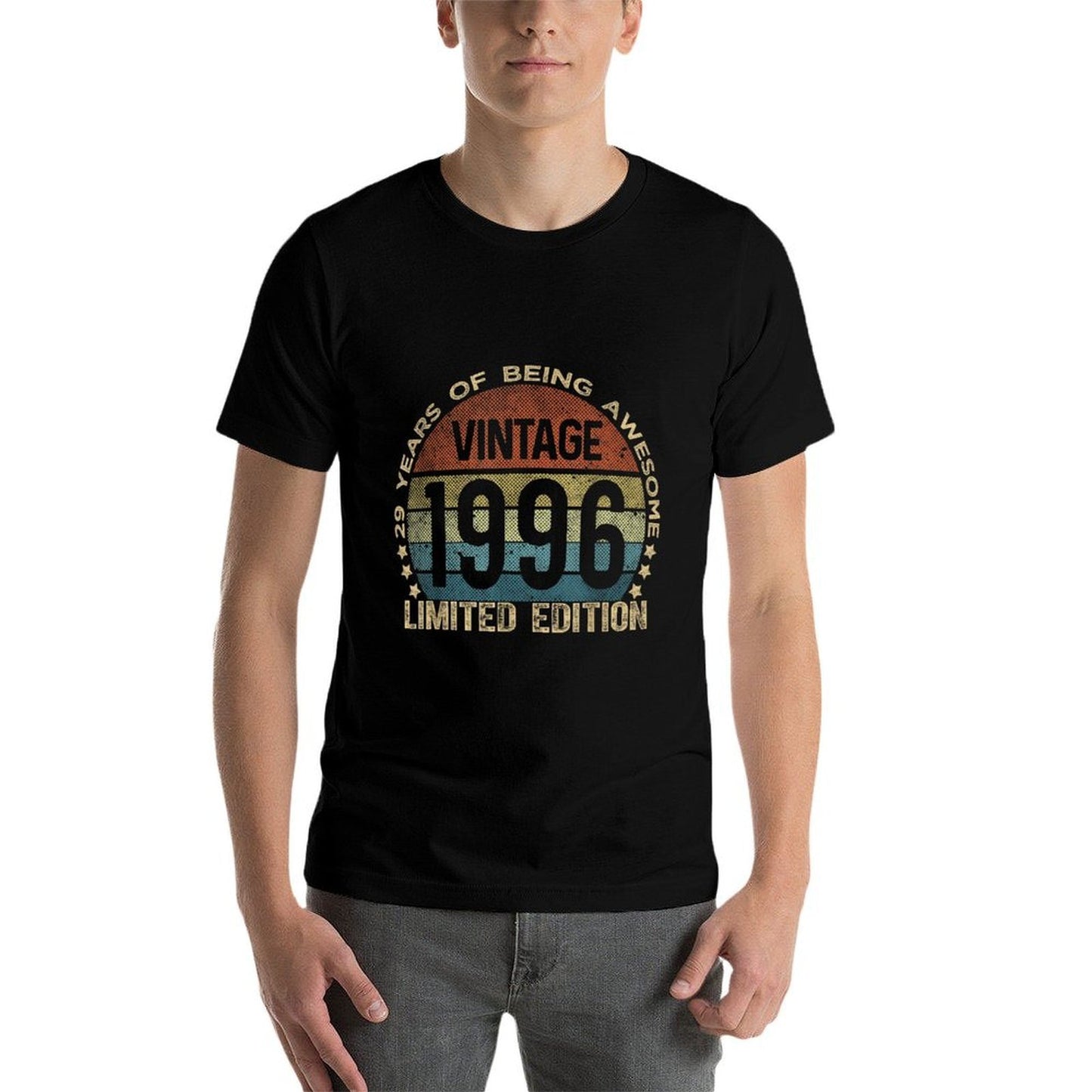29 Year Old Gifts Vintage 1996 Limited Edition 29th Birthday  Heathered Texture T-Shirt