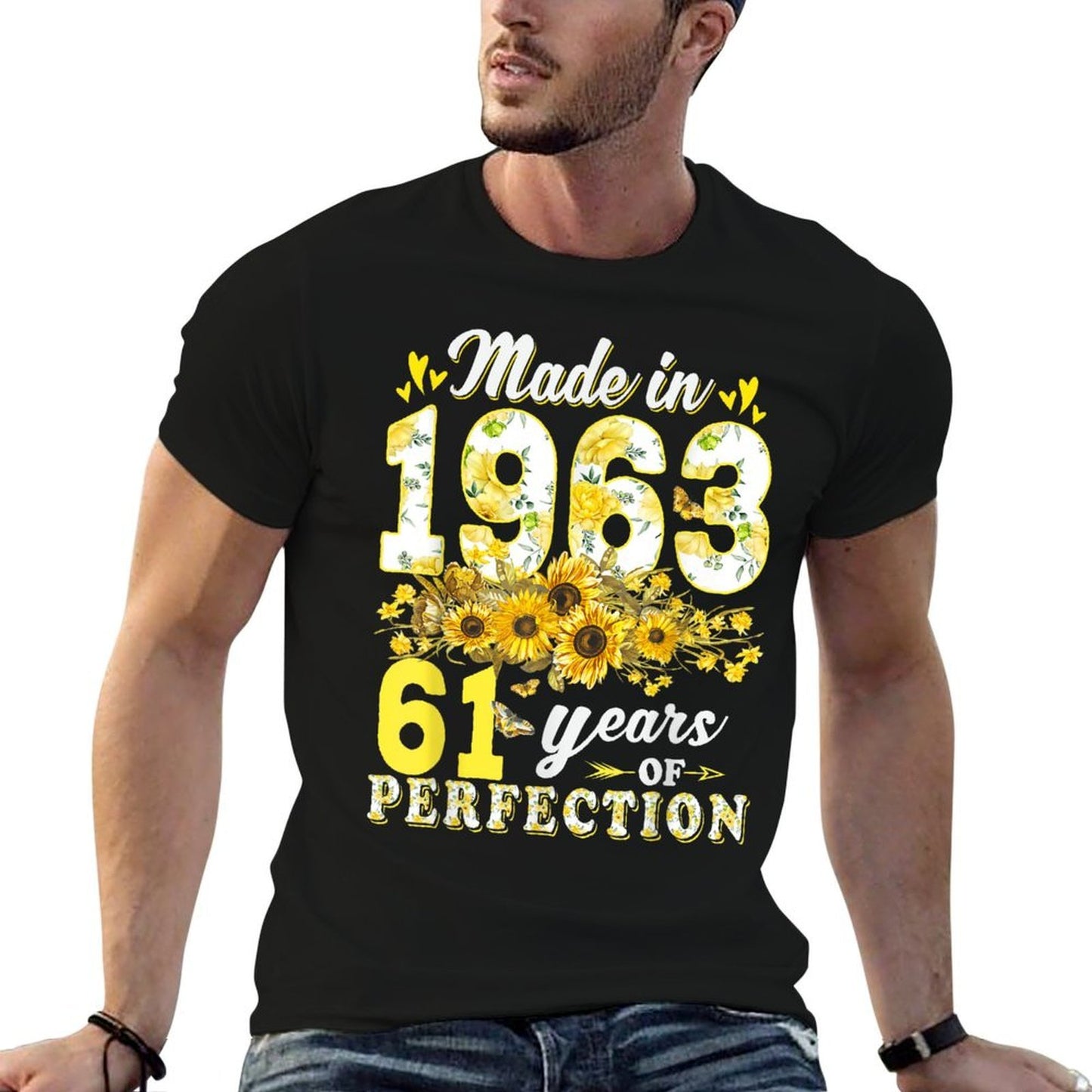 61 Year Old Made In 1963 Floral 61st Birthday Gifts Women  Odor-resistant T-Shirt