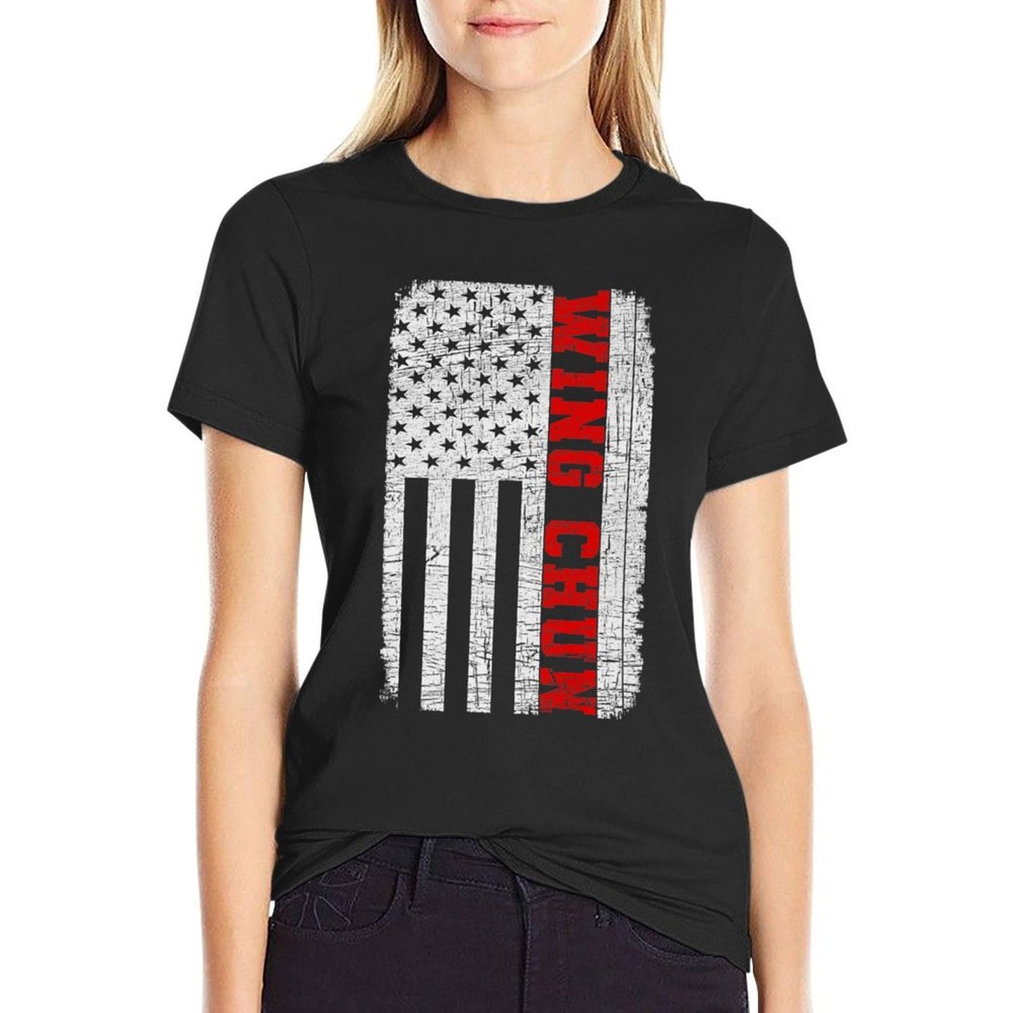 Wing Chun American 4th July Patriotic Funny Gift Premium  Affordable Price T-Shirt