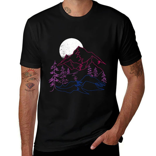 Womens Subtle Bisexual Landscape Bisexuality Bi Ally LGBT Pride  Quick-drying T-Shirt