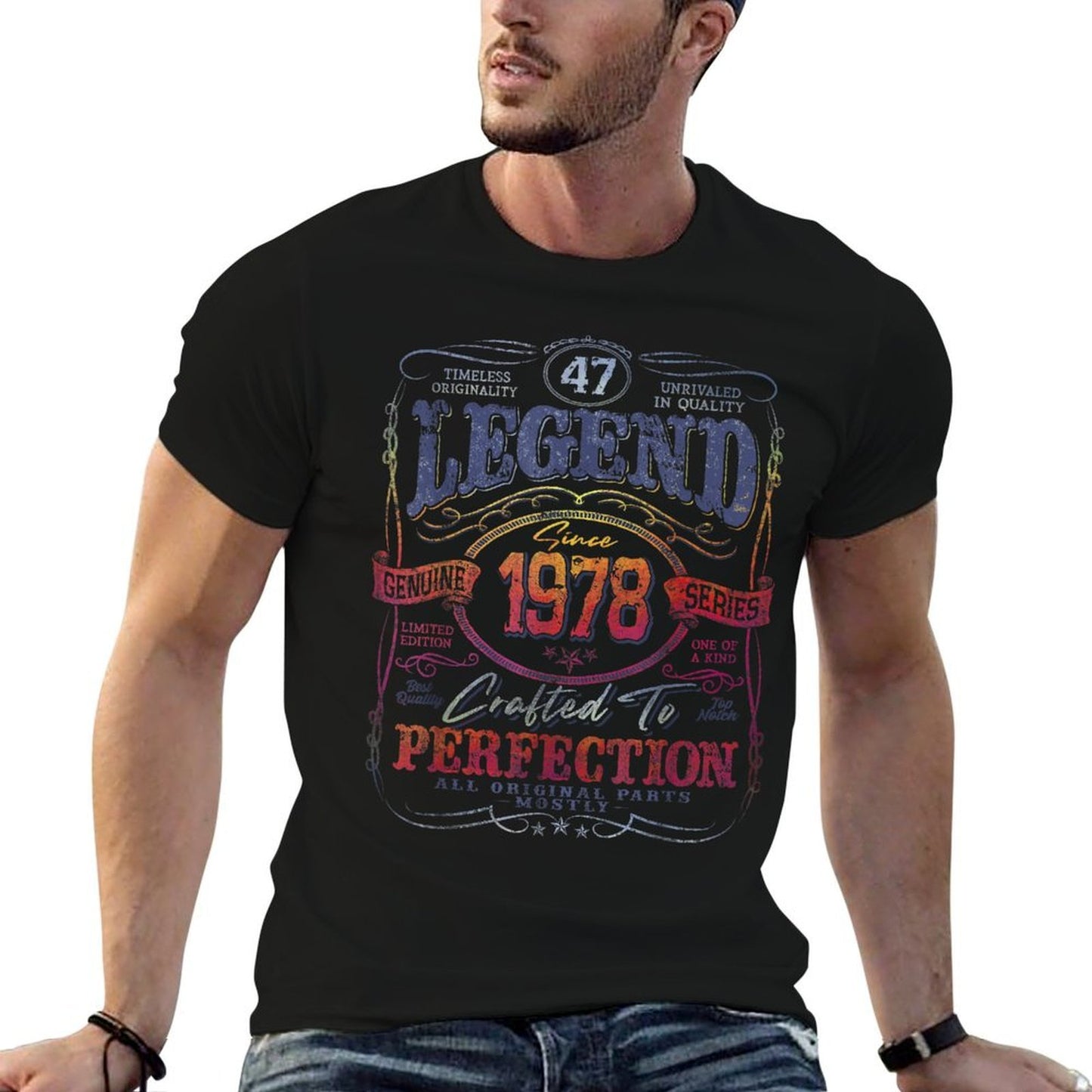 Vintage 1978 Limited Edition 47 Year Old 47th Birthday  Summer-ready Fabric T-Shirt