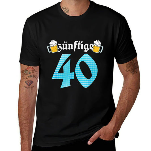 Zünftige 40 October Gift 40th Birthday Oktoberfest  Polyester Blend T-Shirt