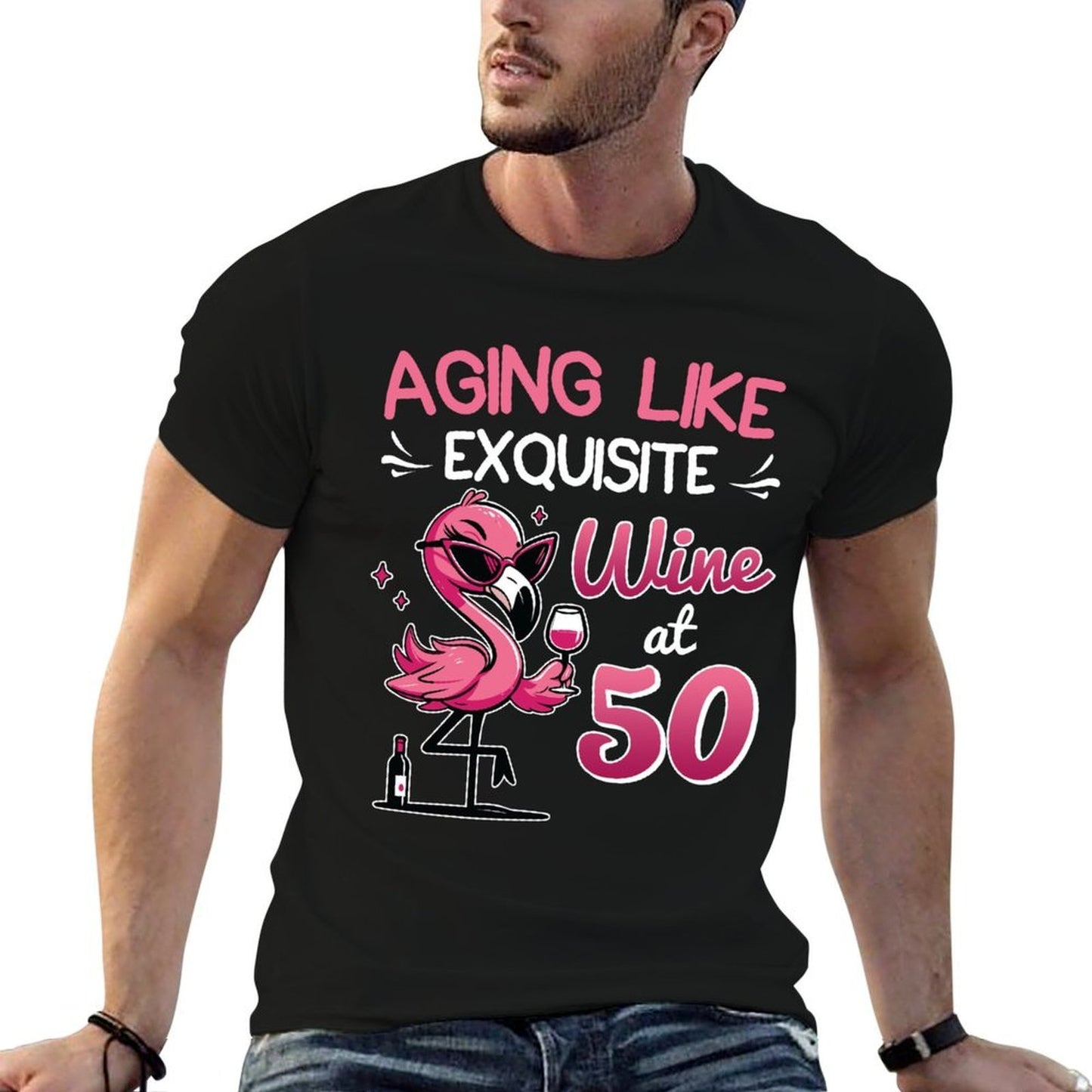 50 Years of AGING LIKE EXQUISITE WINE AT 50 50th Birthday  Lightweight T-Shirt