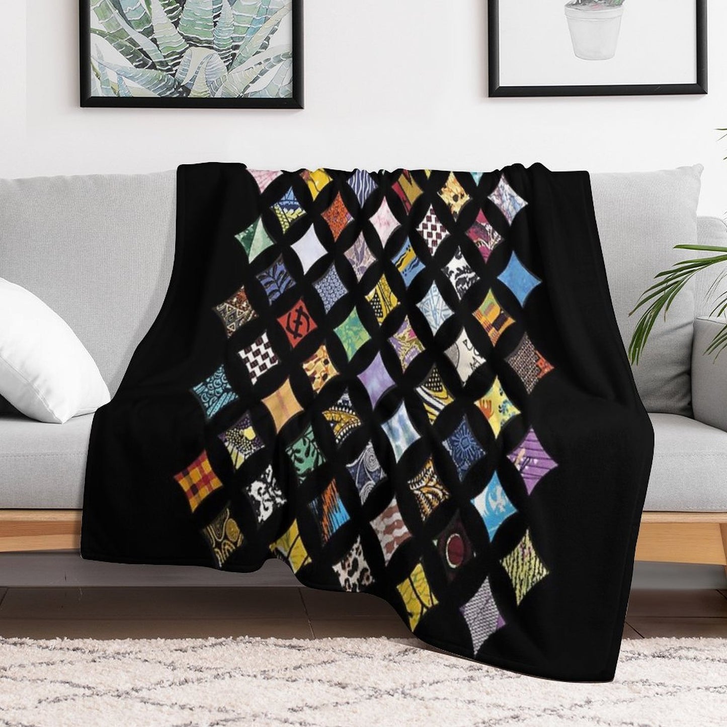 Vintage Patchwork - Old Style Wrinkle-free Throw Blanket