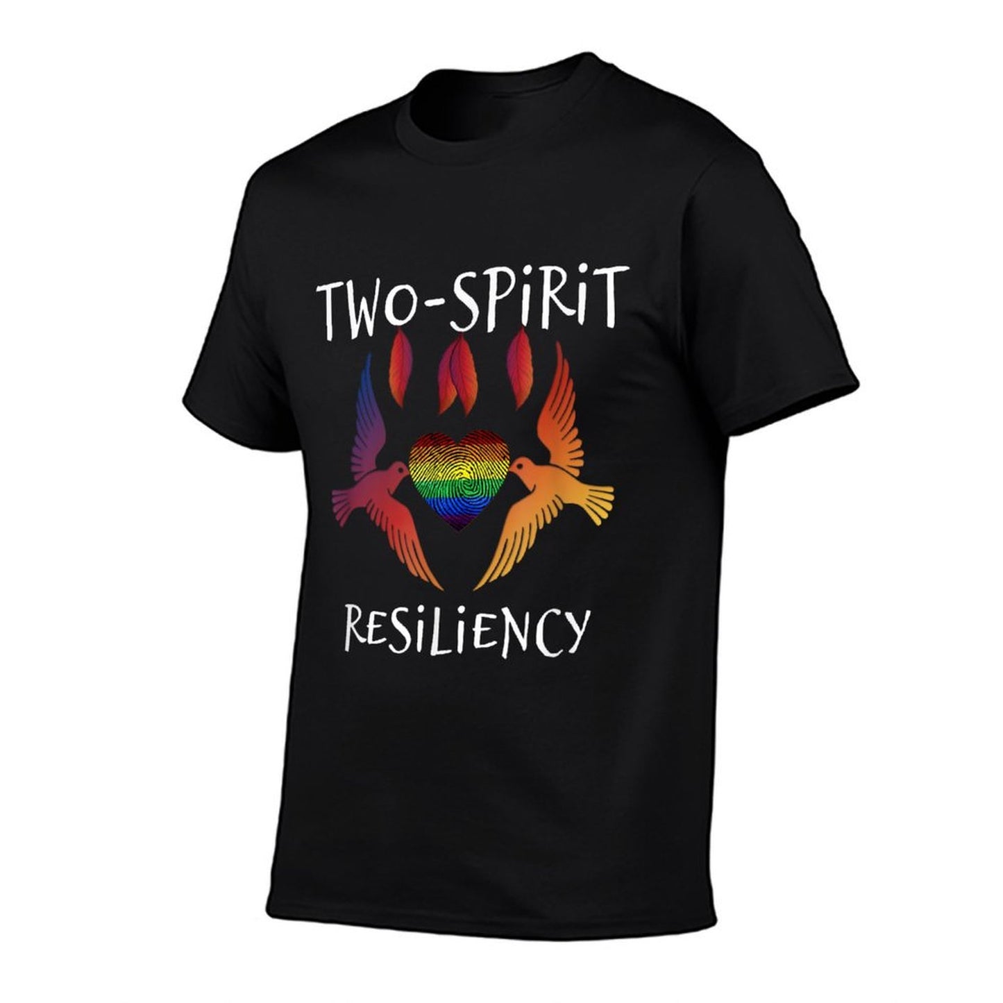 Two-Spirit Resiliency Indigenous Native American LGBTQ Pride  Polyester Blend T-Shirt
