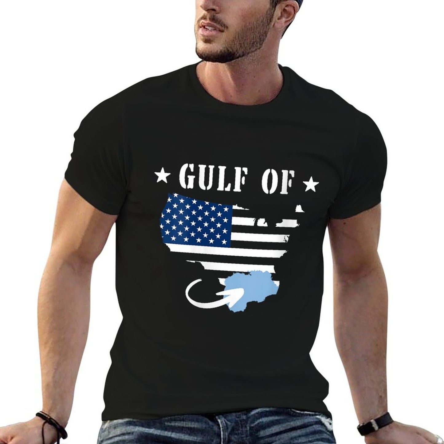 Womens Gulf of US America Map Location  Moisture-wicking T-Shirt