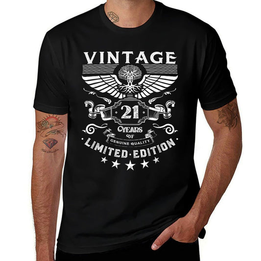 2002 Vintage Men 21st Birthdays for Men 2002  Easy-care T-Shirt
