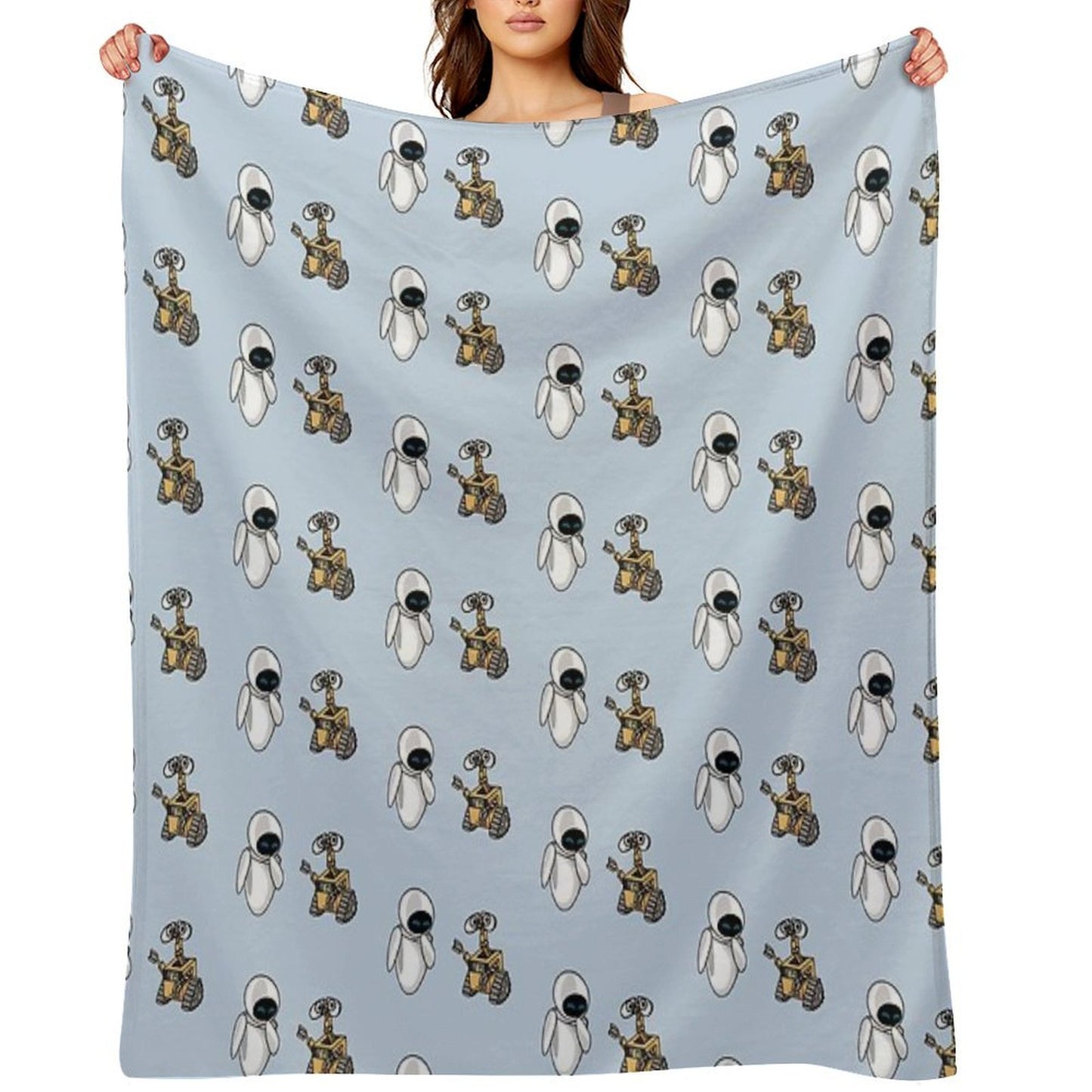 Wall-e And Eve Bundle Velvety-soft Throw Blanket