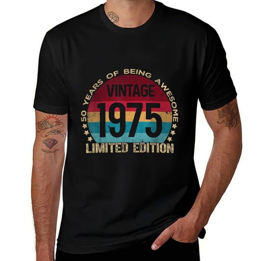 50 Year Old Gifts Vintage 1975 Limited Edition 50th Birthday  Vintage-inspired T-Shirt