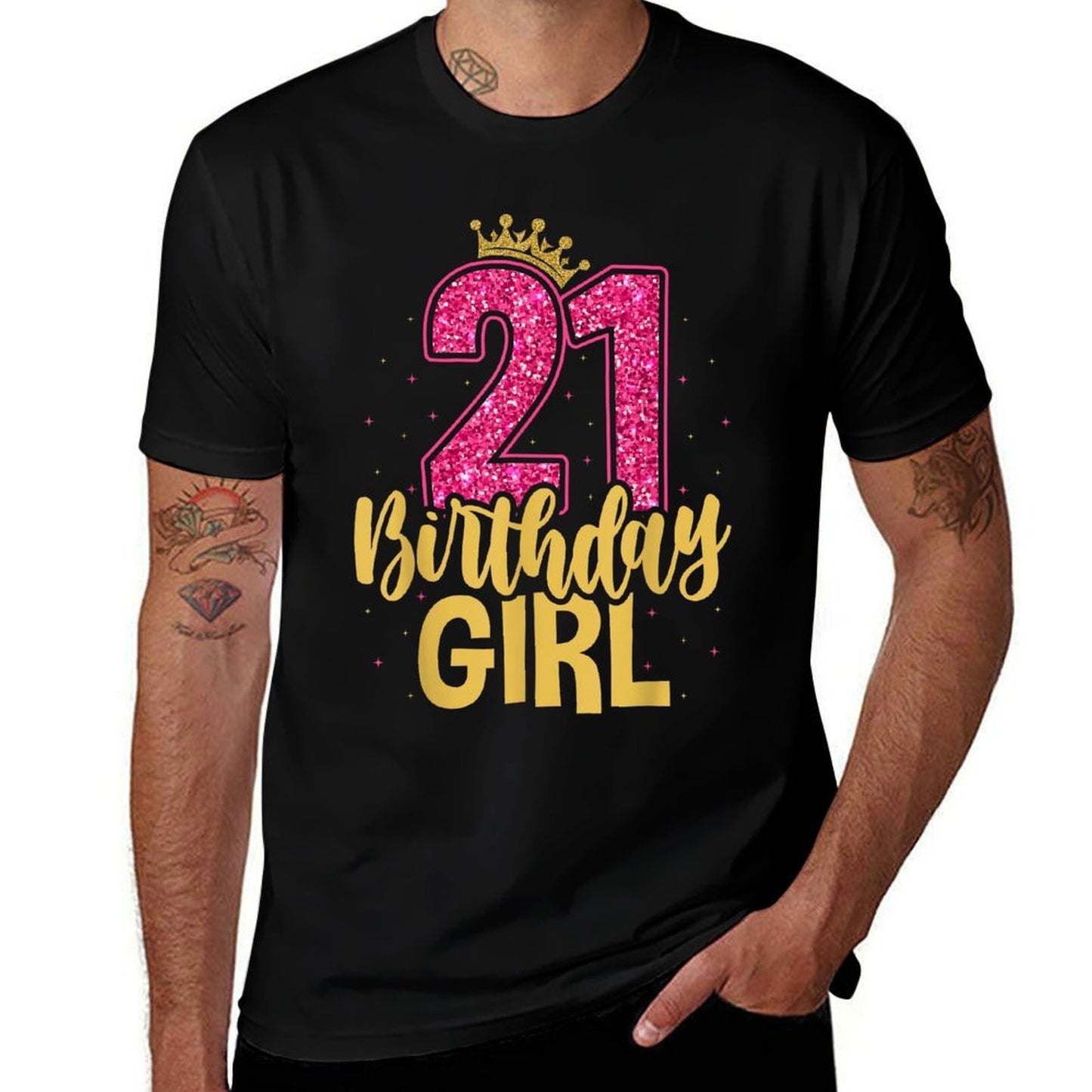 21st Birthday Girl Princess 21 Years Old 21st Birthday  Vintage-inspired T-Shirt