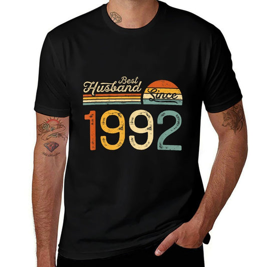 33rd Wedding Anniversary 33 Years - Best Husband Since 1992  Relaxed-fit T-Shirt