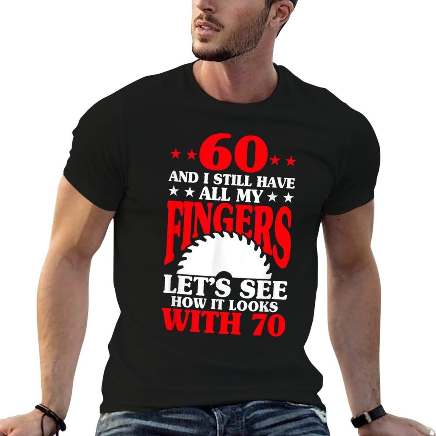60th Birthday Carpenter - Funny 60th Birthday Woodworker  Vintage-inspired T-Shirt