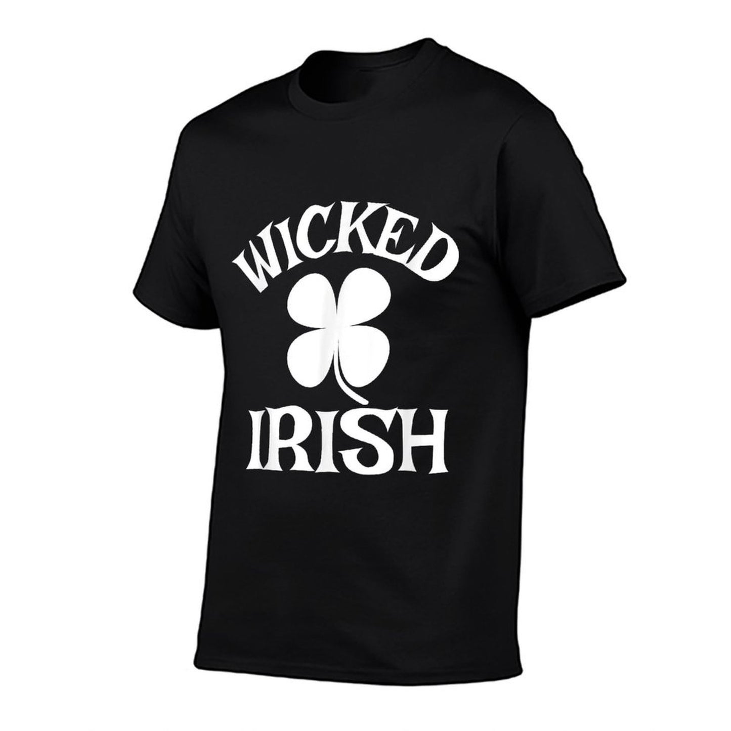 Wicked Irish St Patricks Day for Men Women & Kids  Ribbed Collar T-Shirt