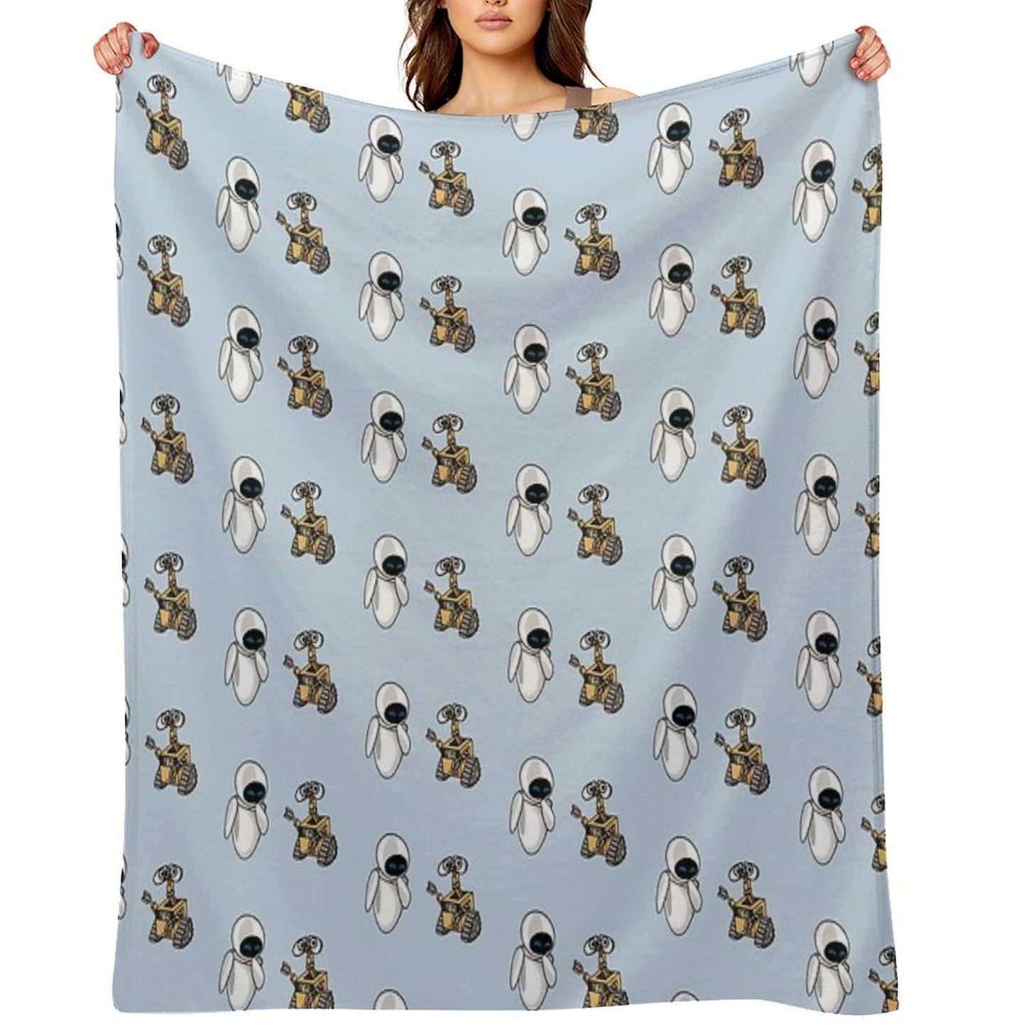 Wall-e And Eve Bundle Velvety-soft Throw Blanket