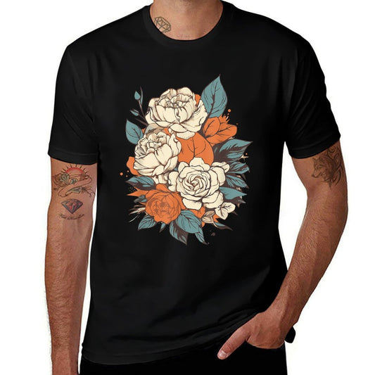 Vintage Flowers Retro Cottagecore Aesthetic Botanical Floral  Odor-resistant T-Shirt