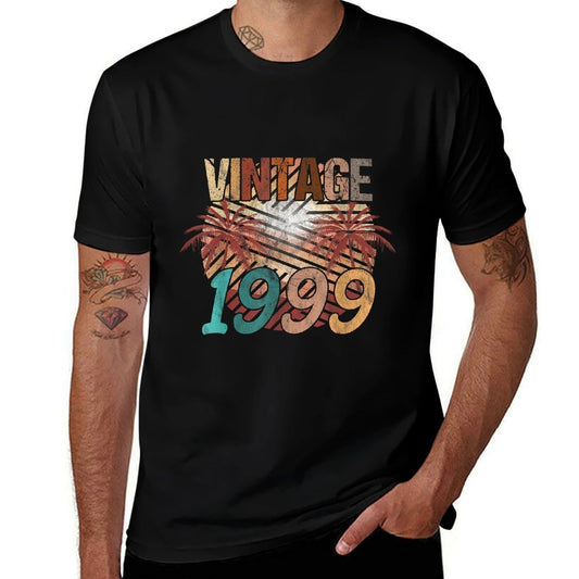Vintage 1999 Beach Summer Vibes Tropical 21st Birthday Party  Wrinkle-resistant T-Shirt