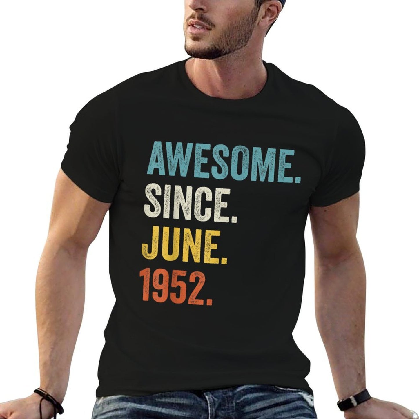 70 Years Old Awesome Since June 1952 70th Birthday  Eco-friendly Material T-Shirt