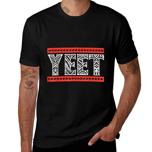 Yeet Tribal Art Funny Saying Meme Slang Men Boys Kids Women Comfortable T-Shirt
