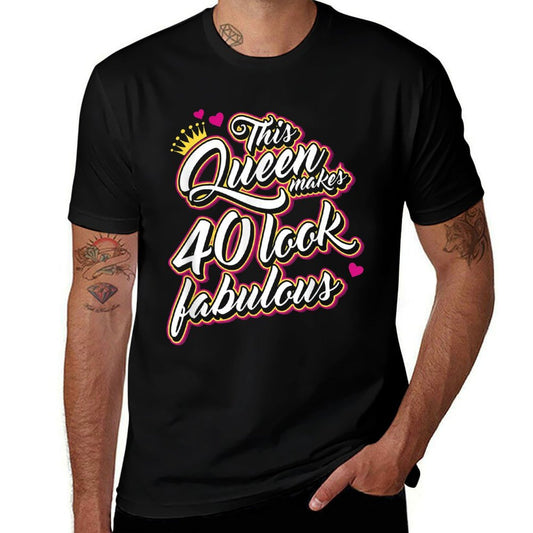 40th Birthday This Queen Makes 40 Look Fabulous  Moisture-wicking T-Shirt