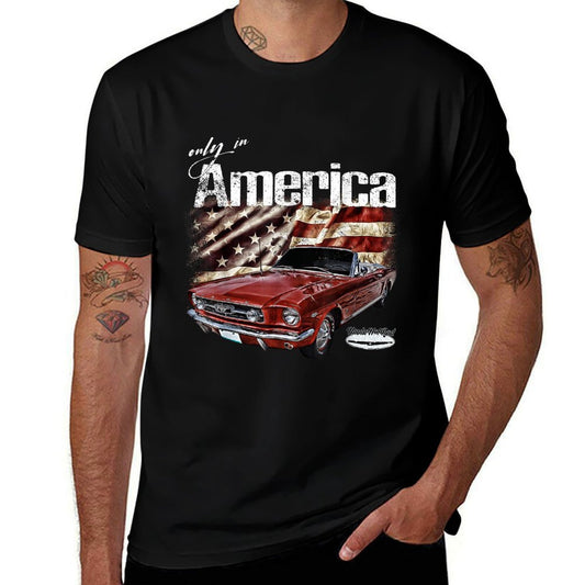 1964,64,1965,65,1966,66,Only,Muscle Car,convertble,America  Oversized Silhouette T-Shirt