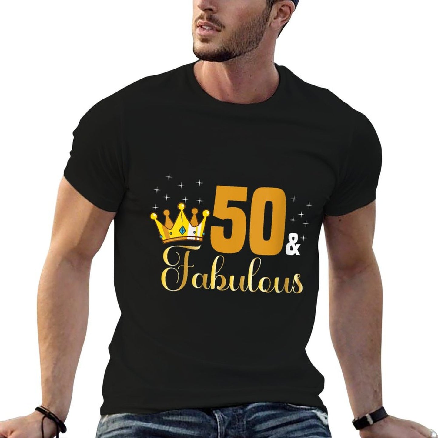 Womens 50 & Fabulous - 1972 50th Birthday 50 Years Old  Cotton T-Shirt