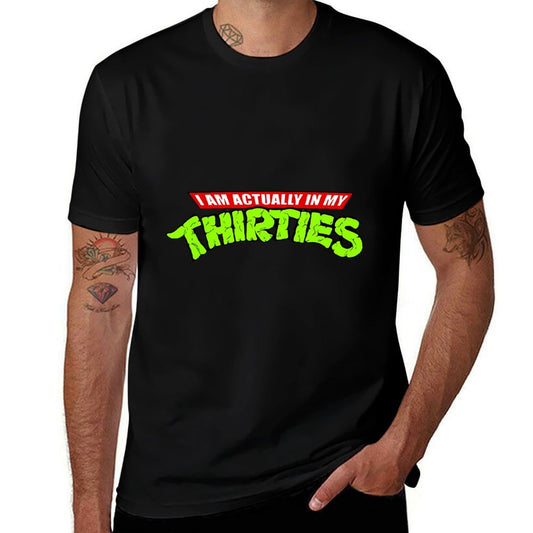 Vintage Quote Funny Actually In My Thirties Retro Meme  Eco-friendly Material T-Shirt