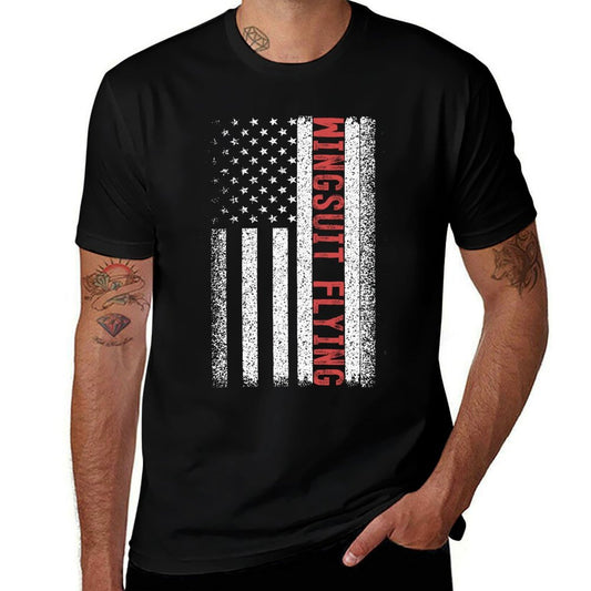 Wingsuit Flying American 4th of July  Polyester Blend T-Shirt
