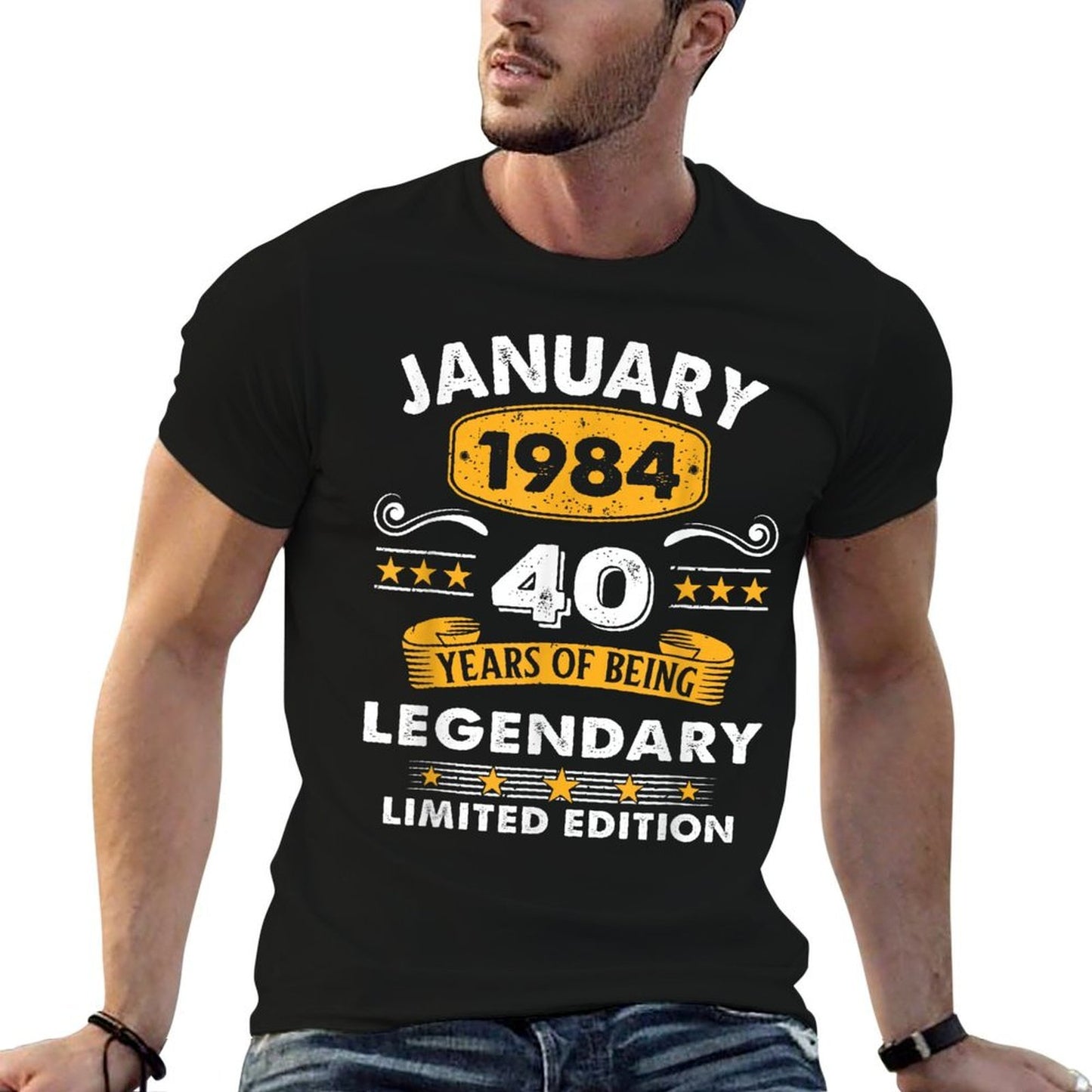 40 Years Old Legend Since January 1984 40th Birthday  Soft T-Shirt