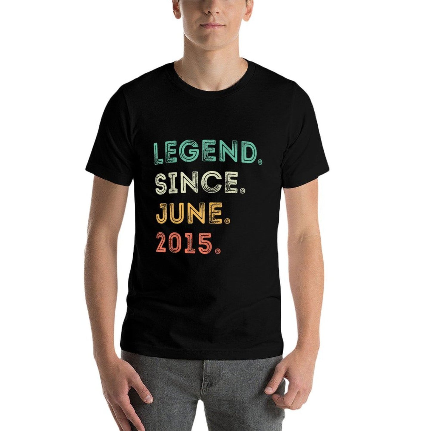 10 Years Old Legend Since June 2015 10th Birthday  Polyester Blend T-Shirt