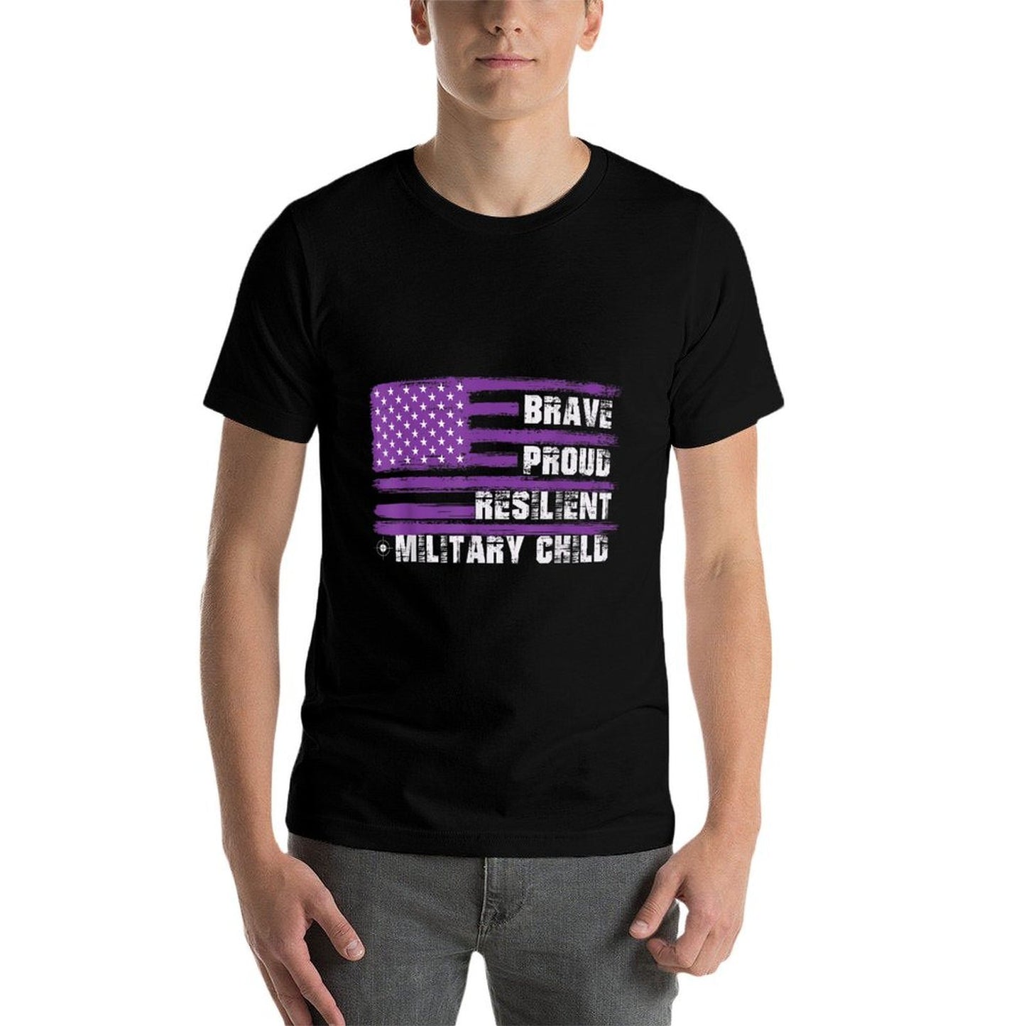 2023 Month Military Kids Military Child Adult Purple UP  Affordable Price T-Shirt